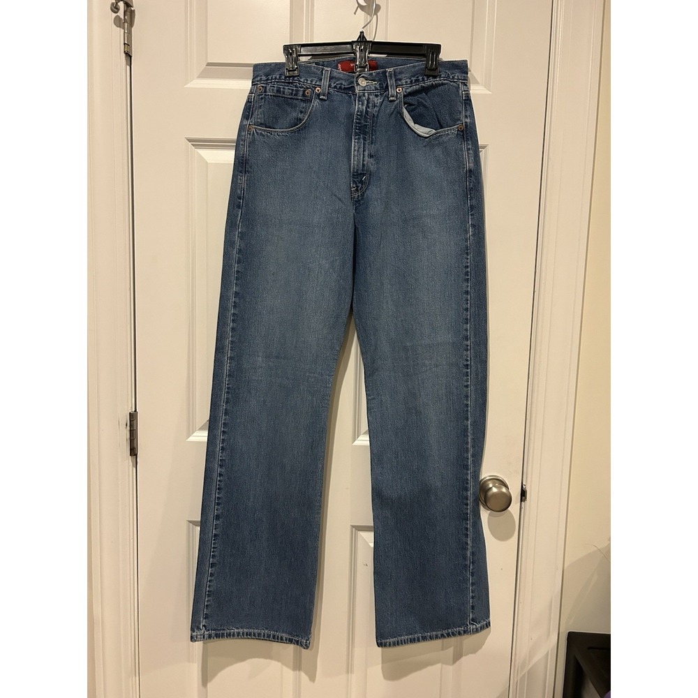 Vtg 2001 Levis 557 Relaxed Bootcut Jeans Mens 34x34 (Fits 32x34) Blue Fade EUC